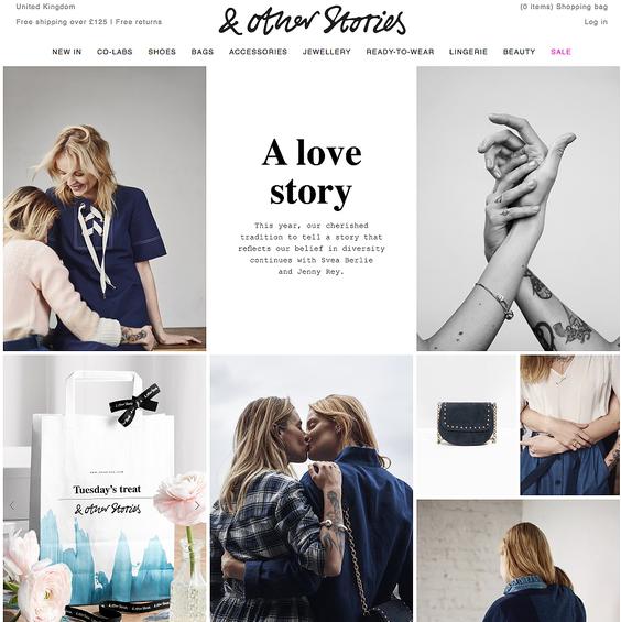 Der Blog-hnliche Online-Store von &#38; Other Stories prsentiert Mode mit einem Storytelling-Ansatz (Bild: Bild: Screenshot Stories.com)
